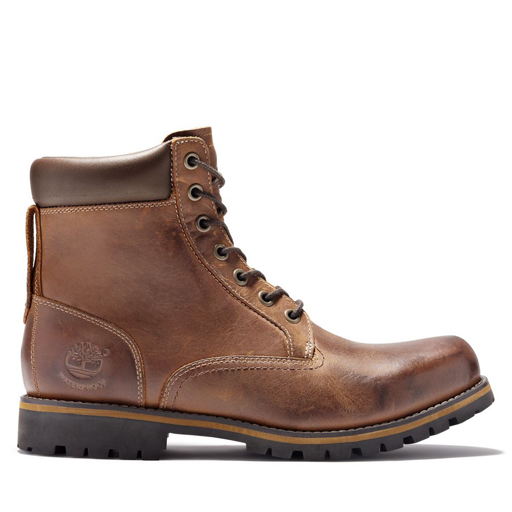 Timberland 6-Inch Μποτακια Ανδρικα Καφε - Rugged Waterproof - Greece 7310628-XQ